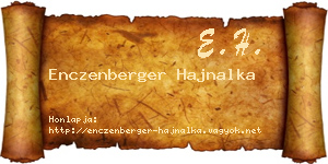 Enczenberger Hajnalka névjegykártya