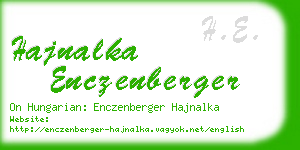 hajnalka enczenberger business card